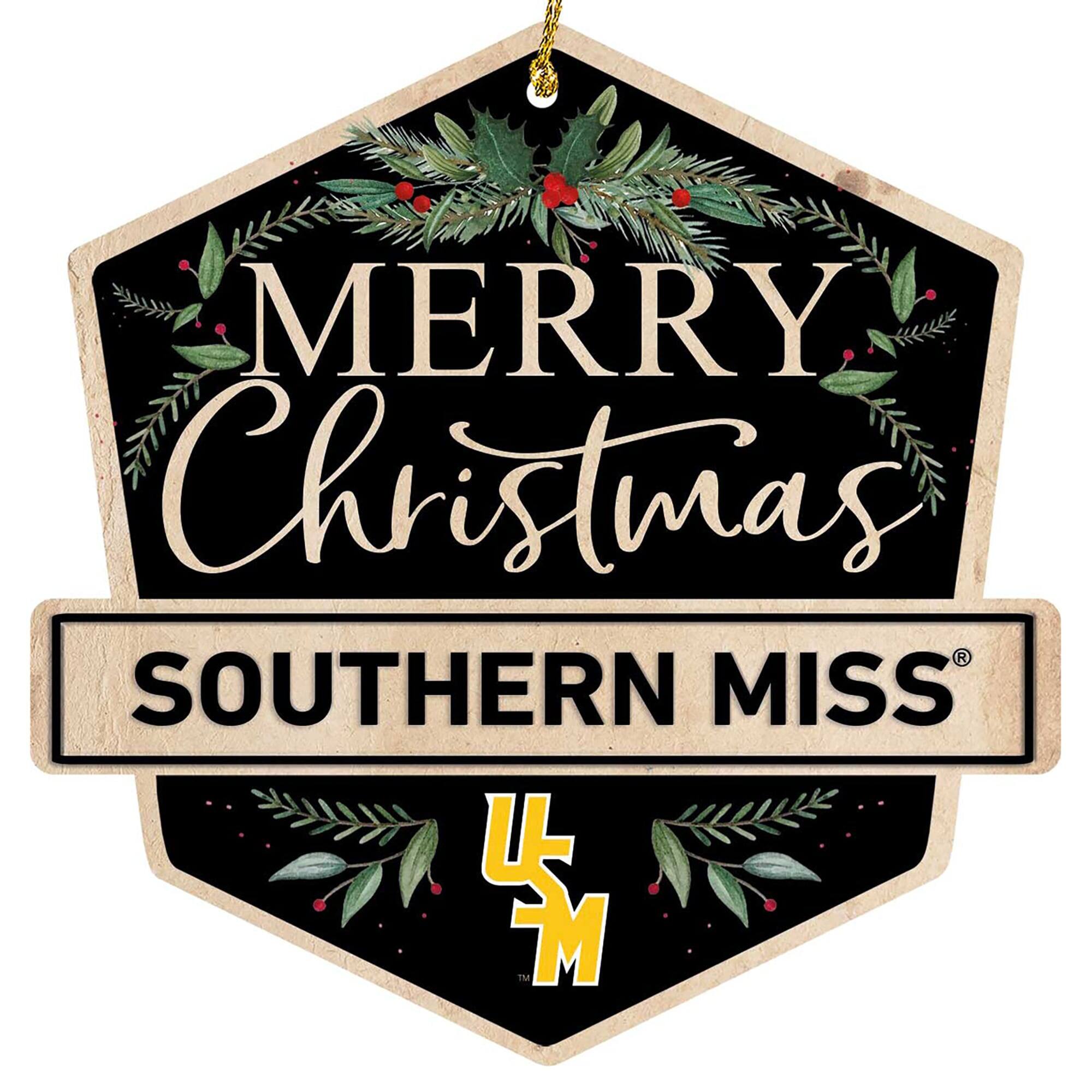 MERRY Christmas  
SOUTHERN MISS  
USM