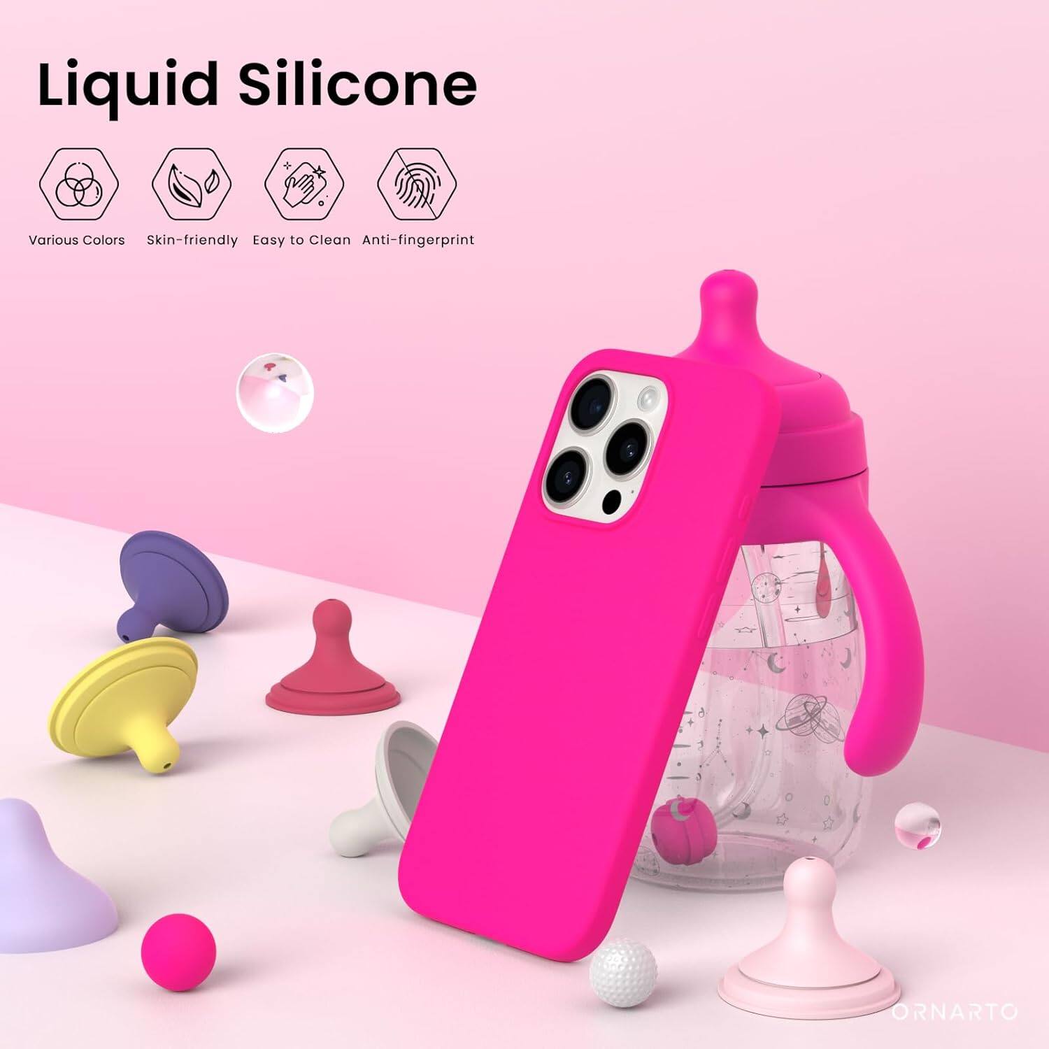 Liquid Silicone, Various Colors, Skin-friendly, Easy to Clean, Anti-fingerprint, ORNARTO