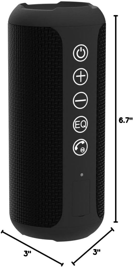 Alt View 7. Ortizan - Portable Bluetooth Speaker,IPX7 Waterproof,24W Loud Stereo Sound,Bluetooth 5.3, 30H Playtime,TWS Pairing for Home,Party - Black.