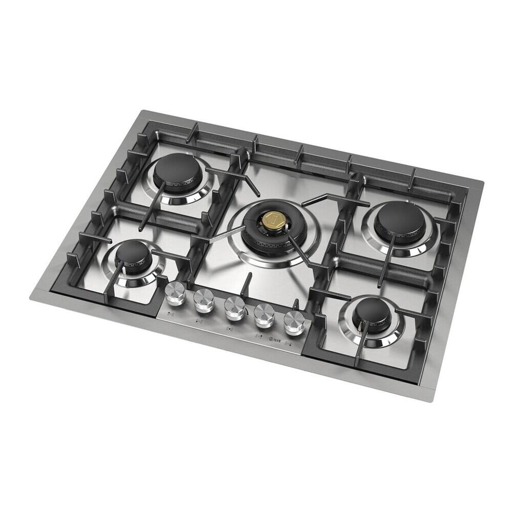 Alt View 4. ILVE - ILVE Professional Plus II 30 inch Built-In Gas Cooktop with 5 Burners (Liquid Propane, Stainless Steel) - Stainless Steel.