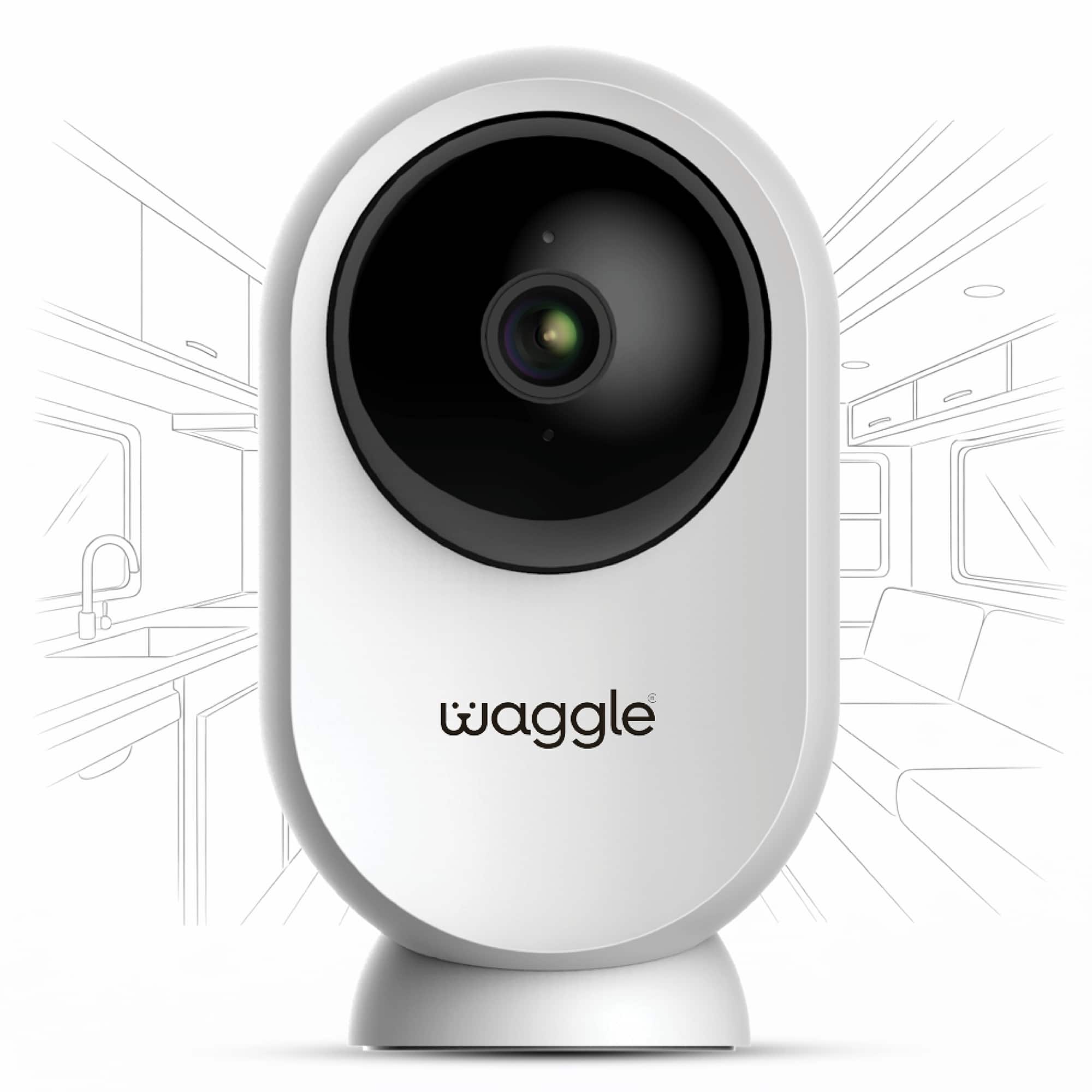 Waggle - RV Mini Camera - 1080p HD Security Cam for RVs, 128GB SD 2-Way Audio Night Vision Motion Detect WiFi Sub Required