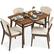 Front. Best Choice Products - Best Choice Products 5-Piece Compact Wooden Mid-Century Modern Dining Set w/ 4 Chairs, Padded Seat & Back - Walnut/Cream - Walnut/Cream.