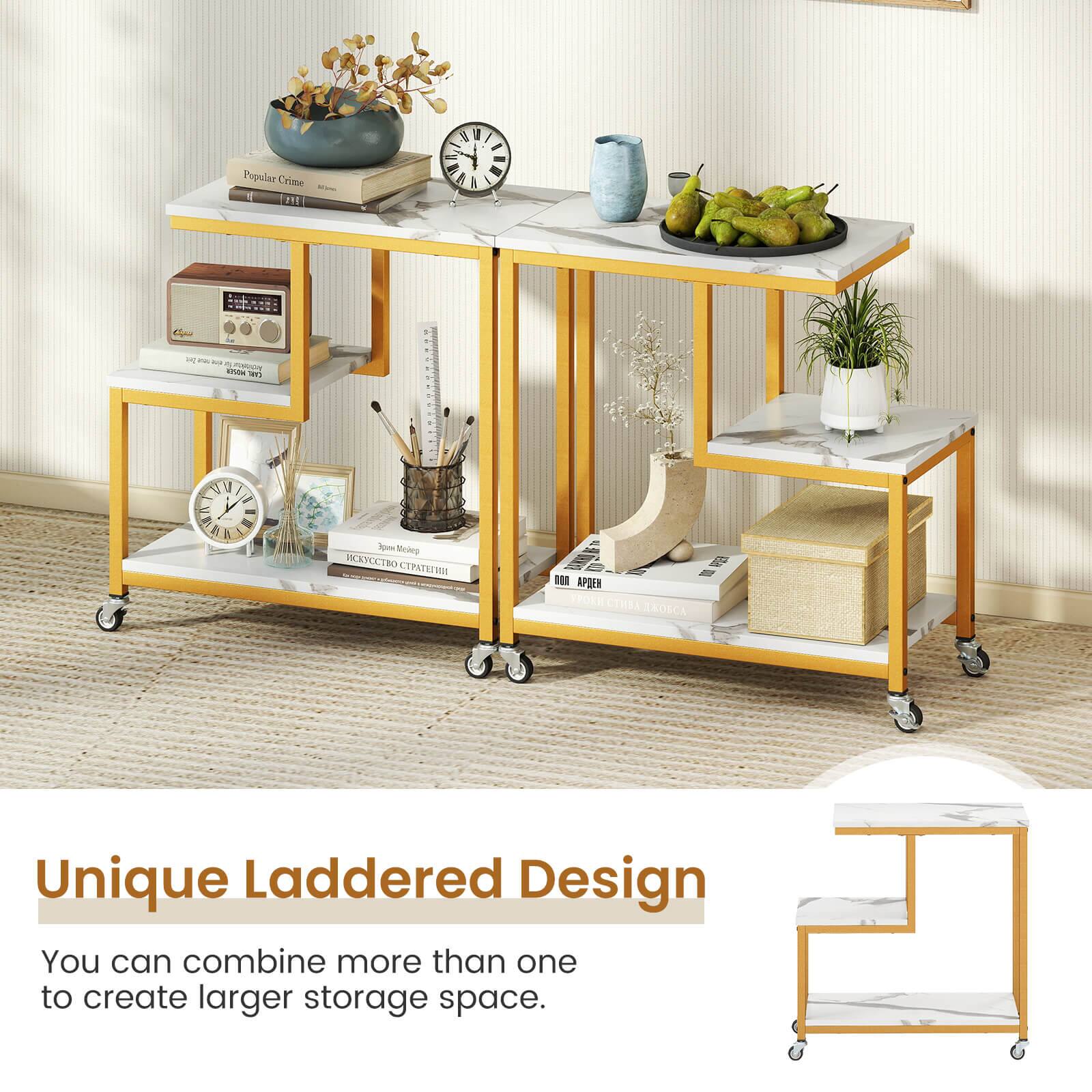 Unique Laddered Design: You can combine more than one to create larger storage space.