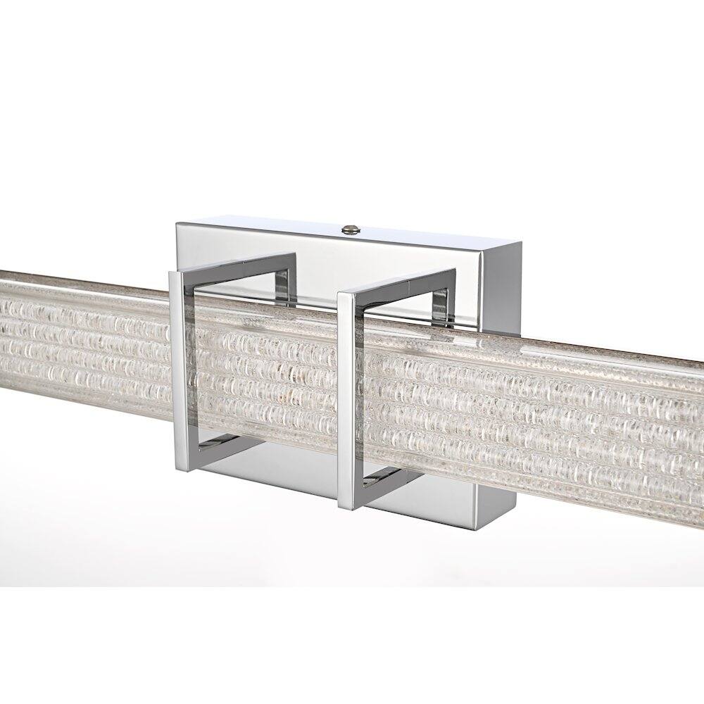 Alt View 4. Living District - Ivaan 36 Inch Led Wall Sconce In Chrome - Chrome.