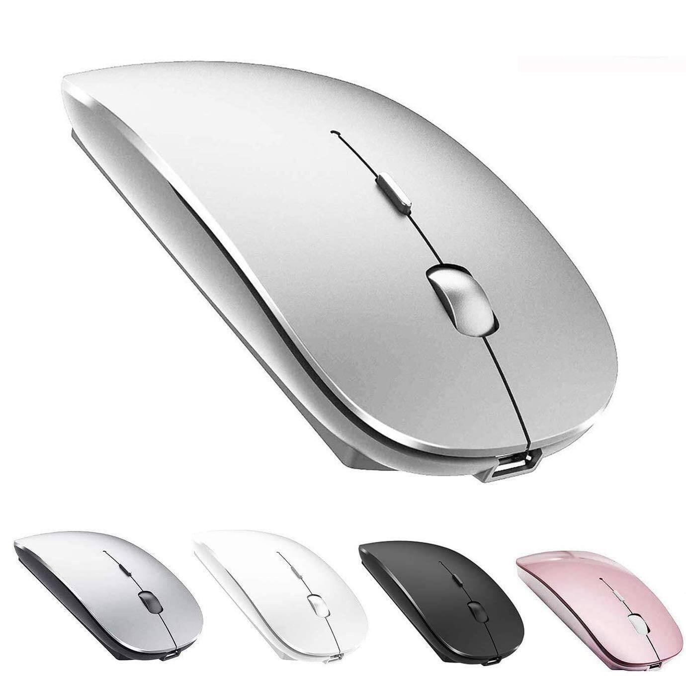 Front. Comfort Essence - Mouse Rechargeable Wireless For Macbook Pro/macbook Air/laptop/pc/mac/ipad Pro/computer 5.2 + 3.0 + Usb... - Silver.