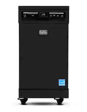 Front. Black+Decker - 18” Portable Dishwasher - Black.