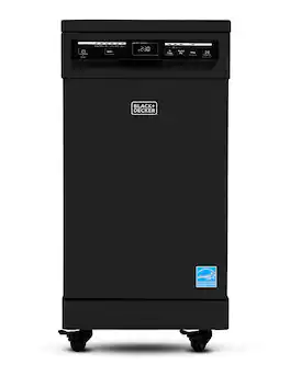 Black+Decker - 18” Portable Dishwasher - Black