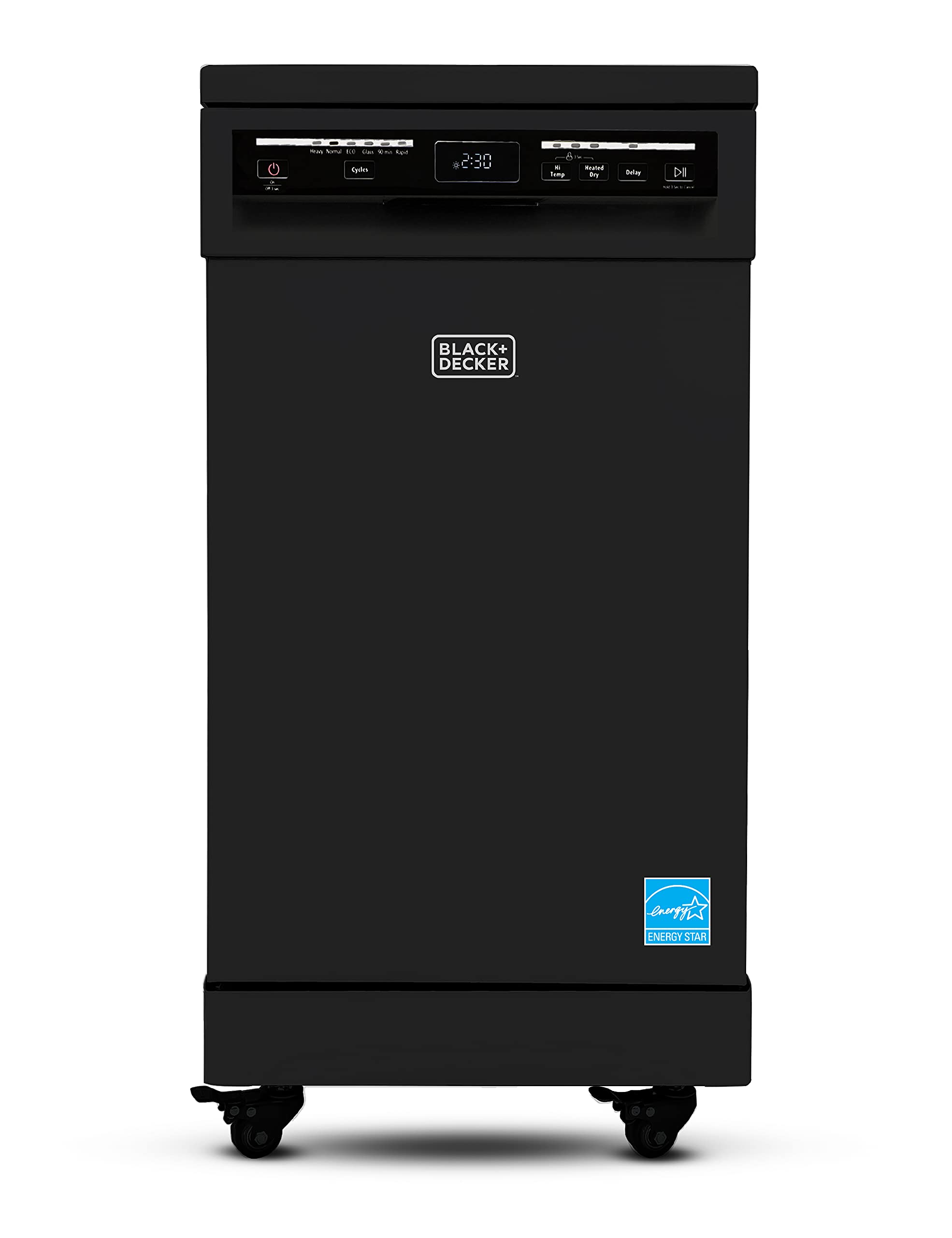 Black+Decker - 18” Portable Dishwasher - Black