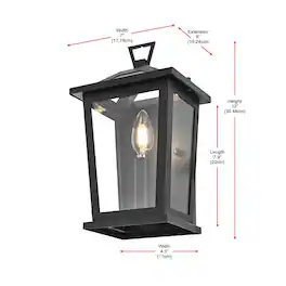 Elegant Lighting - Richmond 7 inch Outdoor Pendant - Black