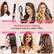 Blow Dryer, 2.0 inch Oval Brush, 1.0 inch Round Brush, Multifunction Styling, SUITABLE FOR ALL HAIR TYPES, Straight Hair, 1.25 inch Curls in Left, 1.25 inch Curls in Right