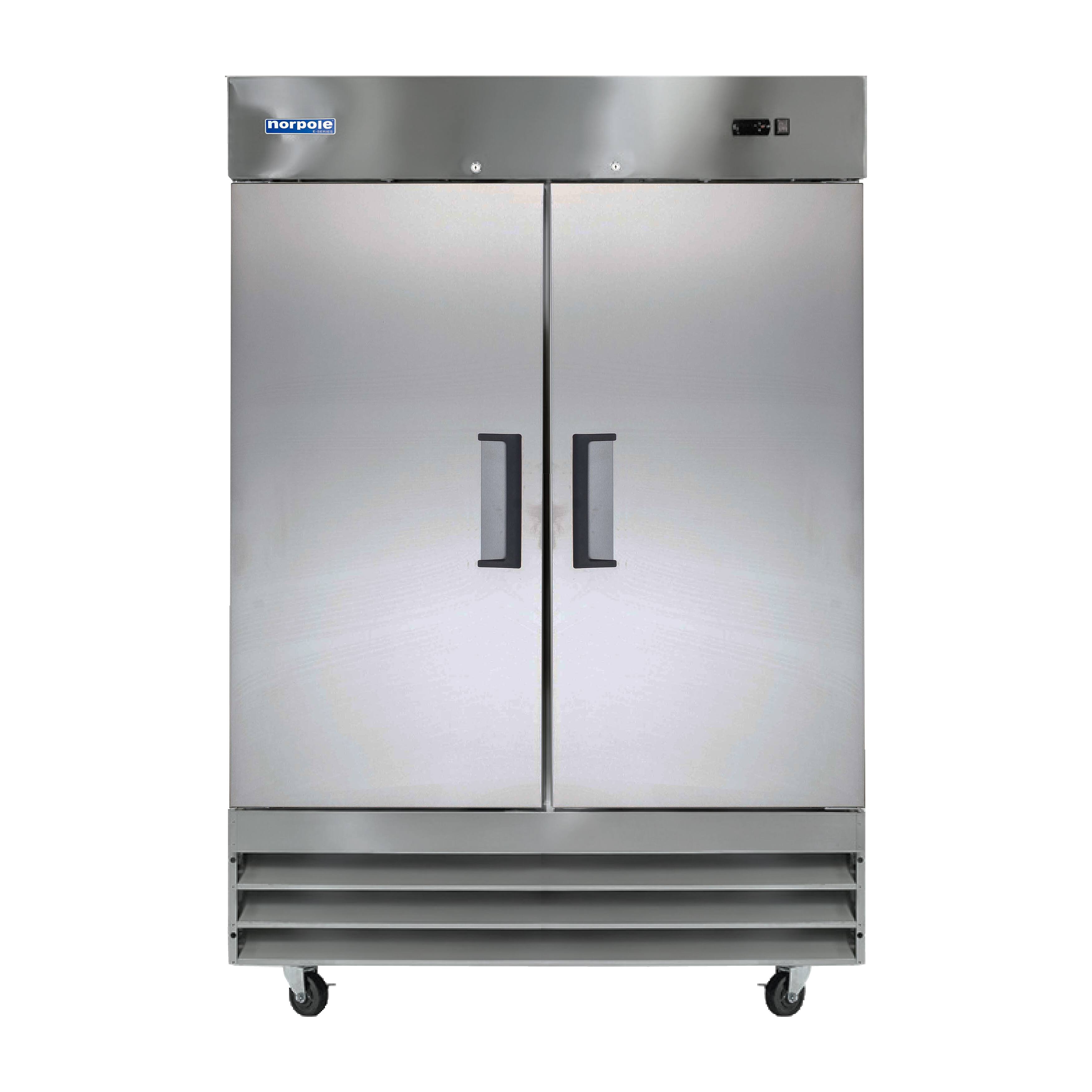 Front. Magic Chef - E-Series 54 in. 48 cu. ft. Frost Free Defrost 2 Door Upright Freezer in Stainless Steel - Stainless Steel.