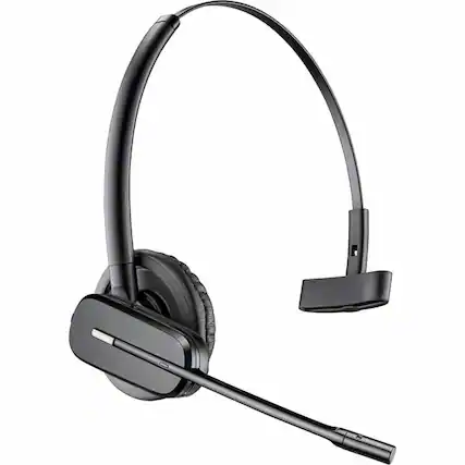 Front. HP - Poly CS540 Top with Headband and Earloops - Mono - Wireless - DECT 6.0 - Earbud, On-ear - Monaural - In-ear - Black.