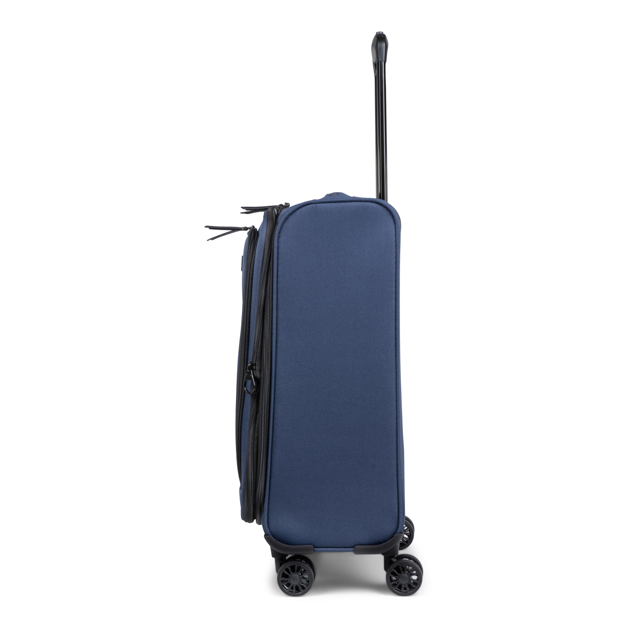 Left View: Bugatti - Reborn Carry on Suitcase - Navy