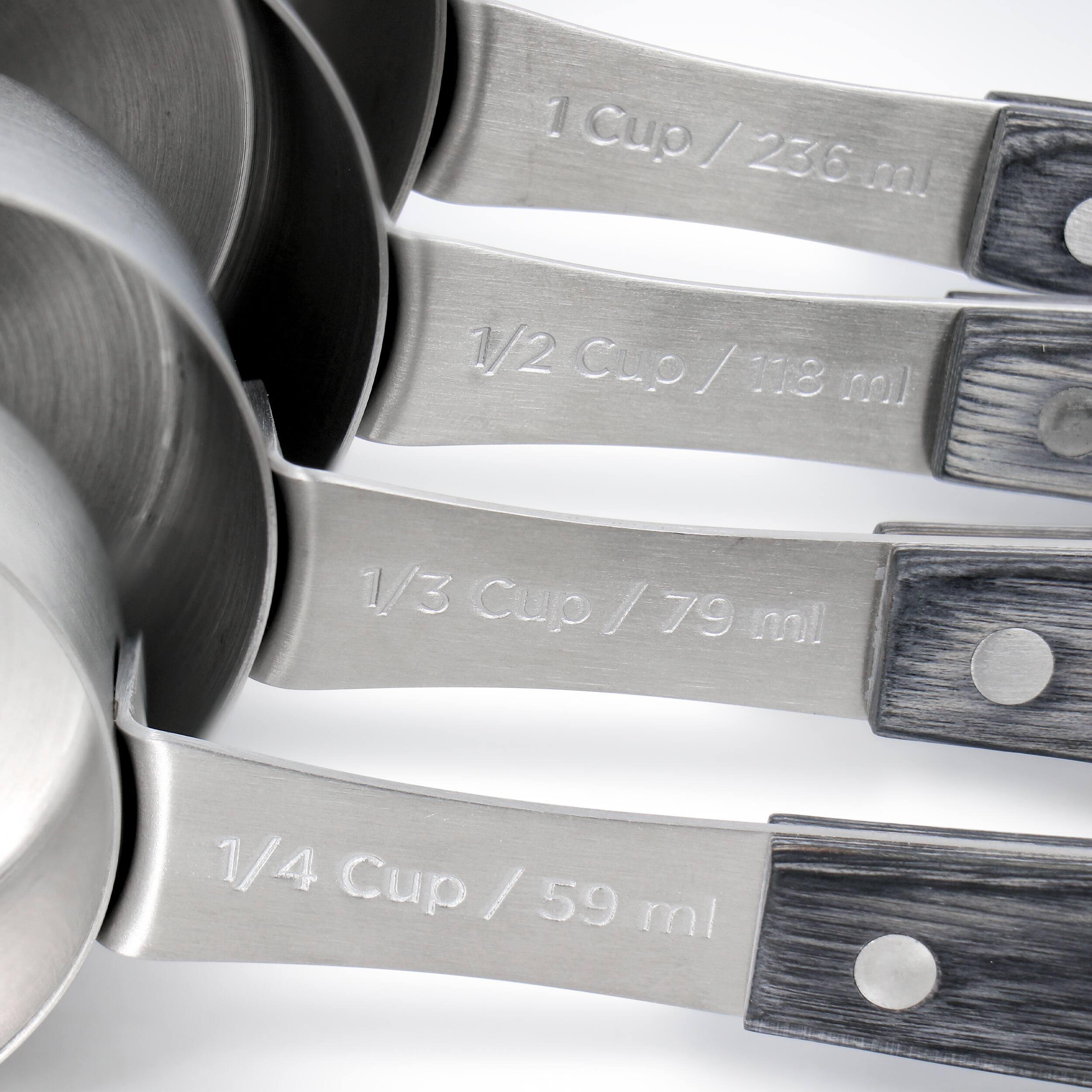 1 Cup / 236 ml
1/2 Cup / 118 ml
1/3 Cup / 79 ml
1/4 Cup / 59 ml