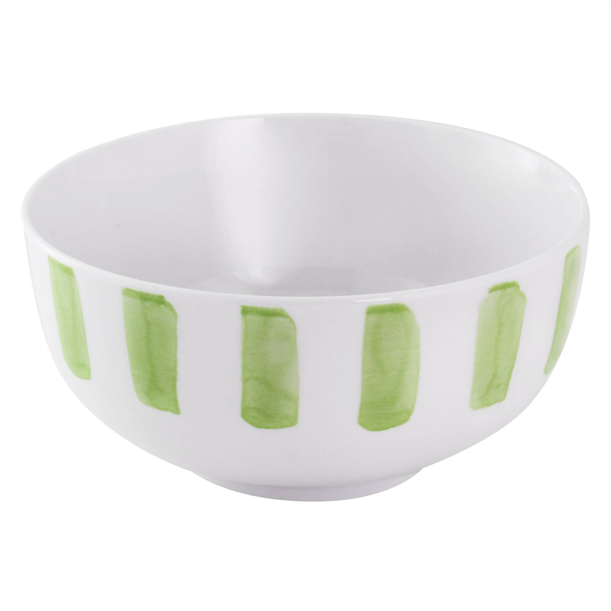 Back. Gibson - Gibson Home Pacific Waves 2 Piece Fine Ceramic Cereal Bowl Set in Green - Green.