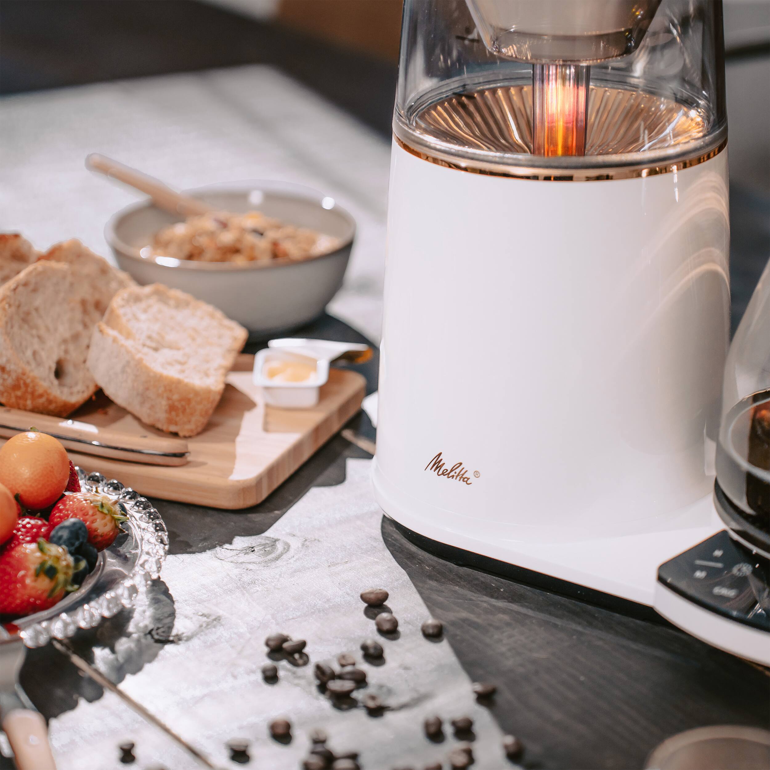 Alt View 8. Melitta - Vision 12-Cup Luxe Drip Coffee Maker with Revolving Dashboard - White.