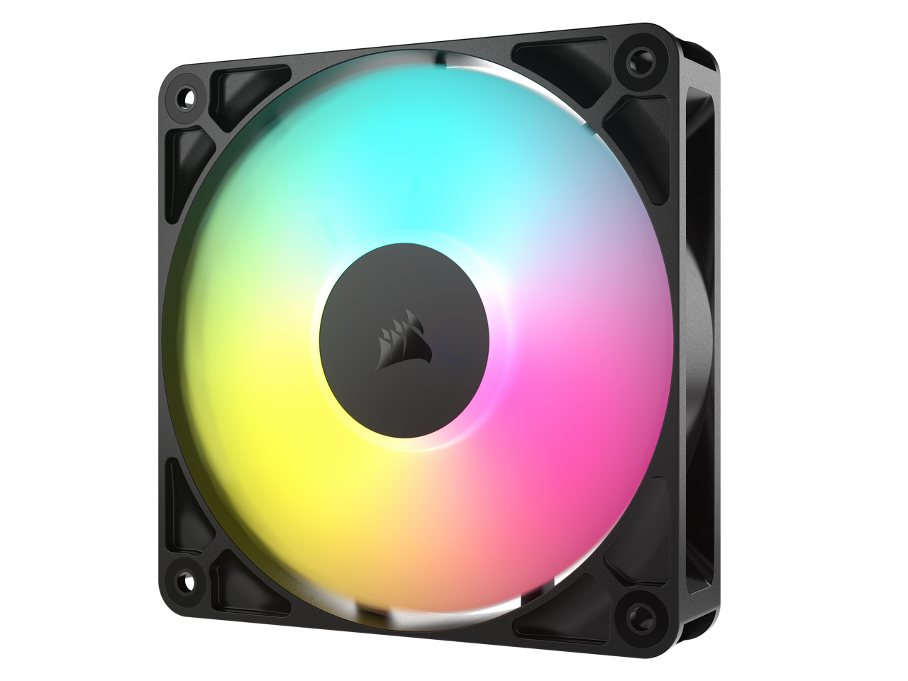 Alt View 4. CORSAIR - CORSAIR RS120 ARGB PWM Fan - Daisy-Chain PWM/ARGB - AirGuide Cooling - Magnetic Bearing - RGB.