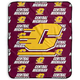 Pegasus - Central Michigan Chippewas 50" x 60" Repeat Wordmark Fleece Blanket - Multicolor