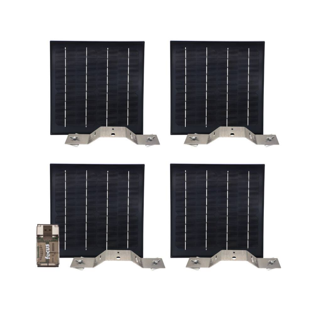 Front. Spartan Camera - Spypoint SPLB-10 Compact Solar Panel with Heavy-Duty Mounting Arm Bundle.