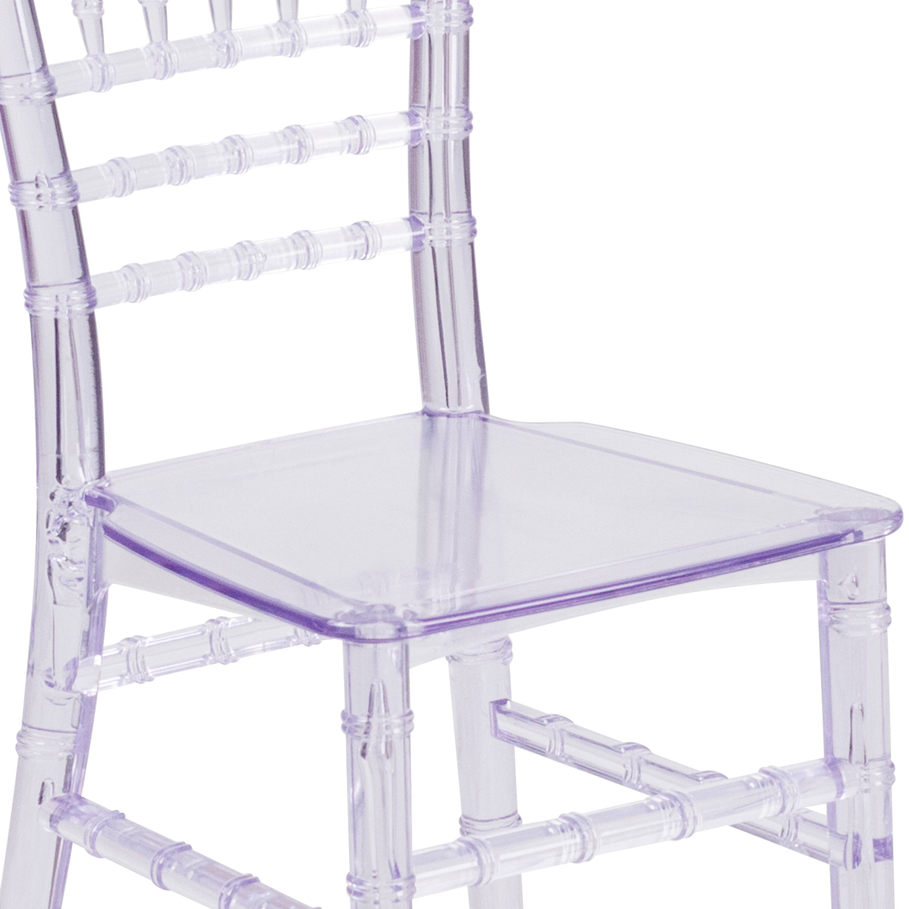 Alt View 9. Emma + Oliver - 10 Pack Child’s All Occasion Resin Chiavari Chair for Home or Home Based Rental Business - Clear.
