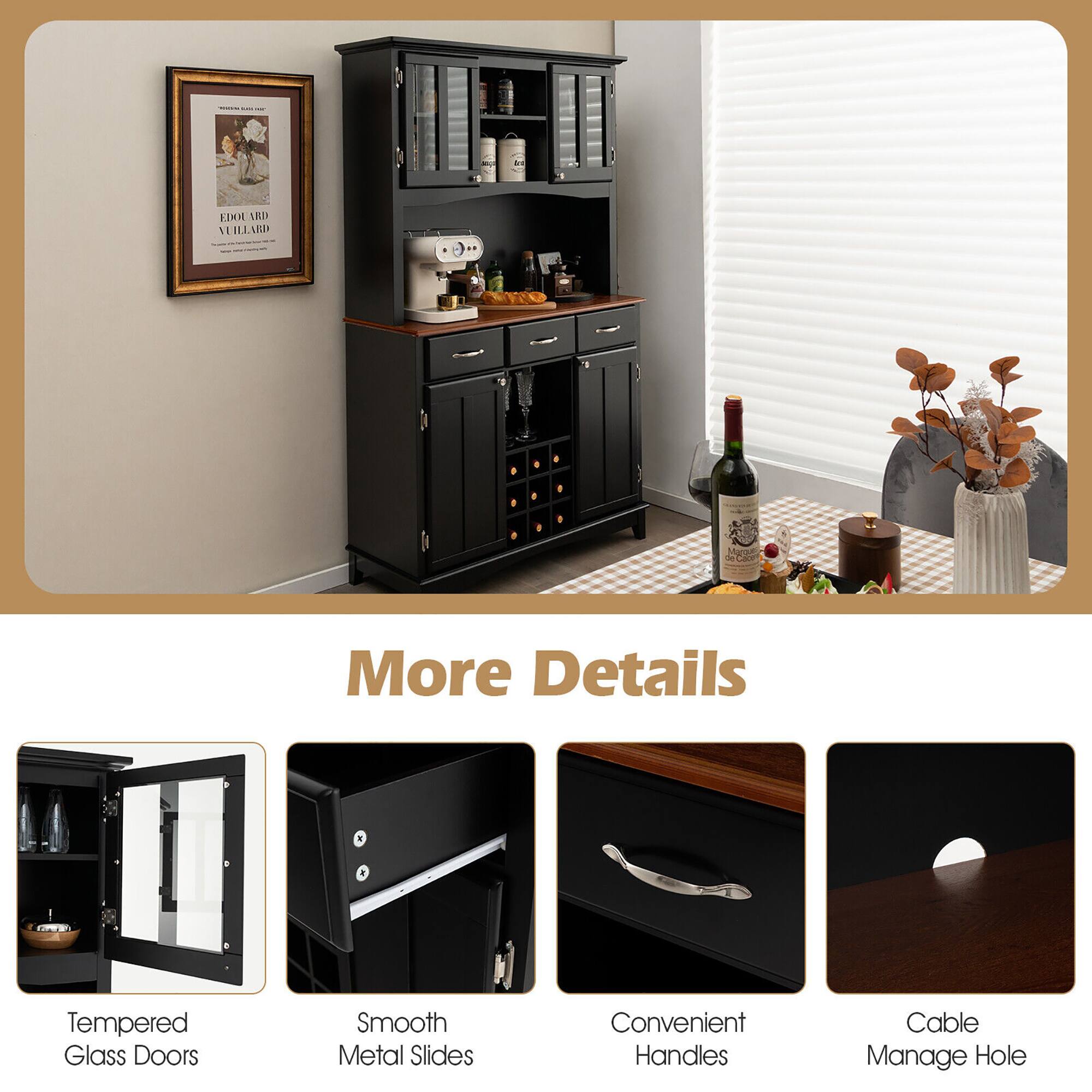 - EDITION VILLARD
- More Details
- Tempered Glass Doors
- Smooth Metal Slides
- Convenient Handles
- Cable Manage Hole