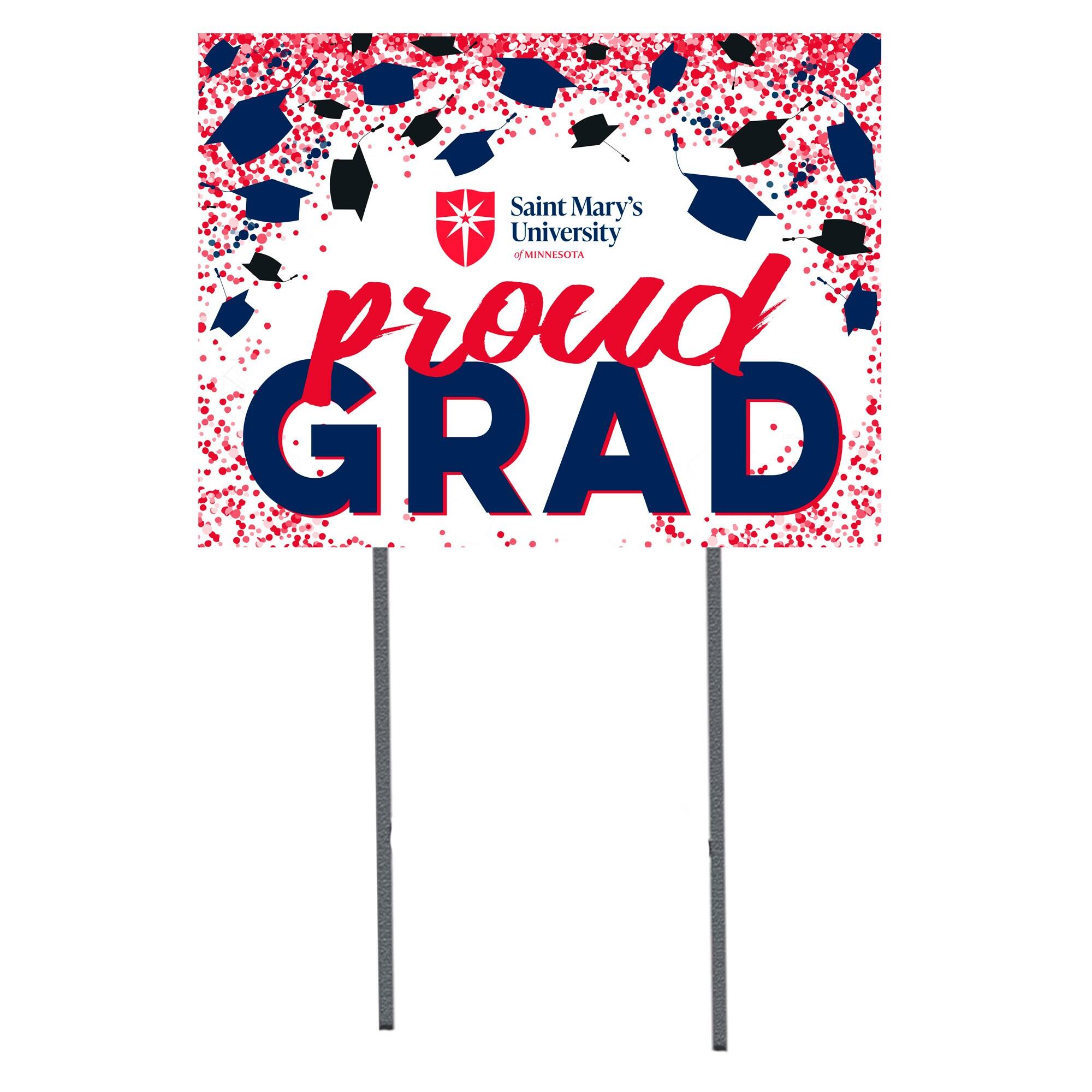 St. Mary's Cardinals 18" x 24" Proud Grad Yard Sign