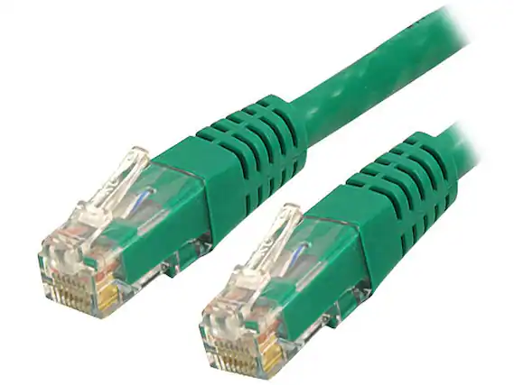 Front. StarTech.com - StarTech.com C6PATCH5GN 5 ft. Cat 6 Green UTP Patch Cable.