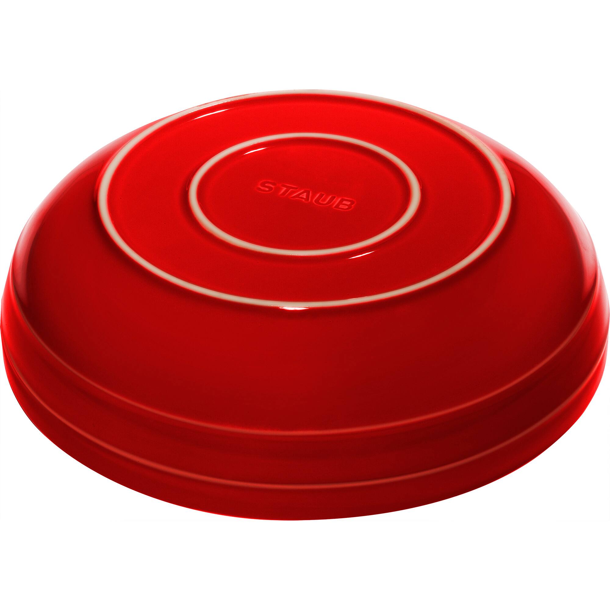 Alt View 2. Staub - Staub Ceramic 11.5-inch Shallow Serving Bowl - Cherry - Cherry.