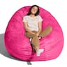 Jaxx - 6 Foot Cocoon - 2-in-1 Convertible Bean Bag Bed & Large Bean Bag Chair for Adults - Fuchsia