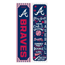 Evergreen Enterprises - Atlanta Braves 47" Double-Sided Spring Seasonal Porch Leaner Sign - Multicolor