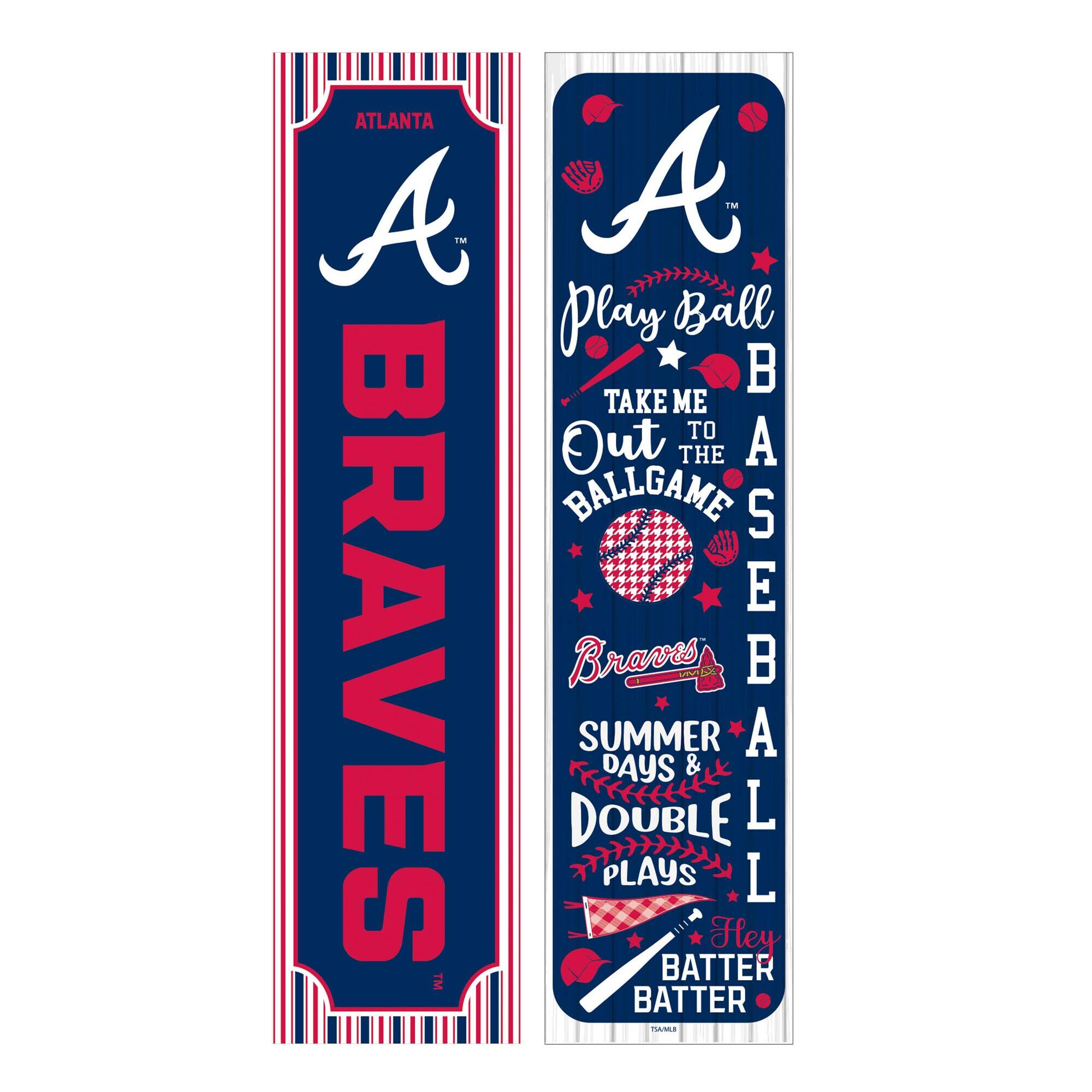 Atlanta Braves 47" Double-Sided Spring Seasonal Porch Leaner Sign