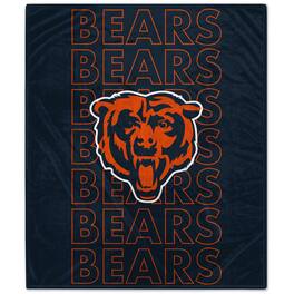 Pegasus - Chicago Bears 60" x 70" Echo Wordmark Lightweight Blanket - Multicolor
