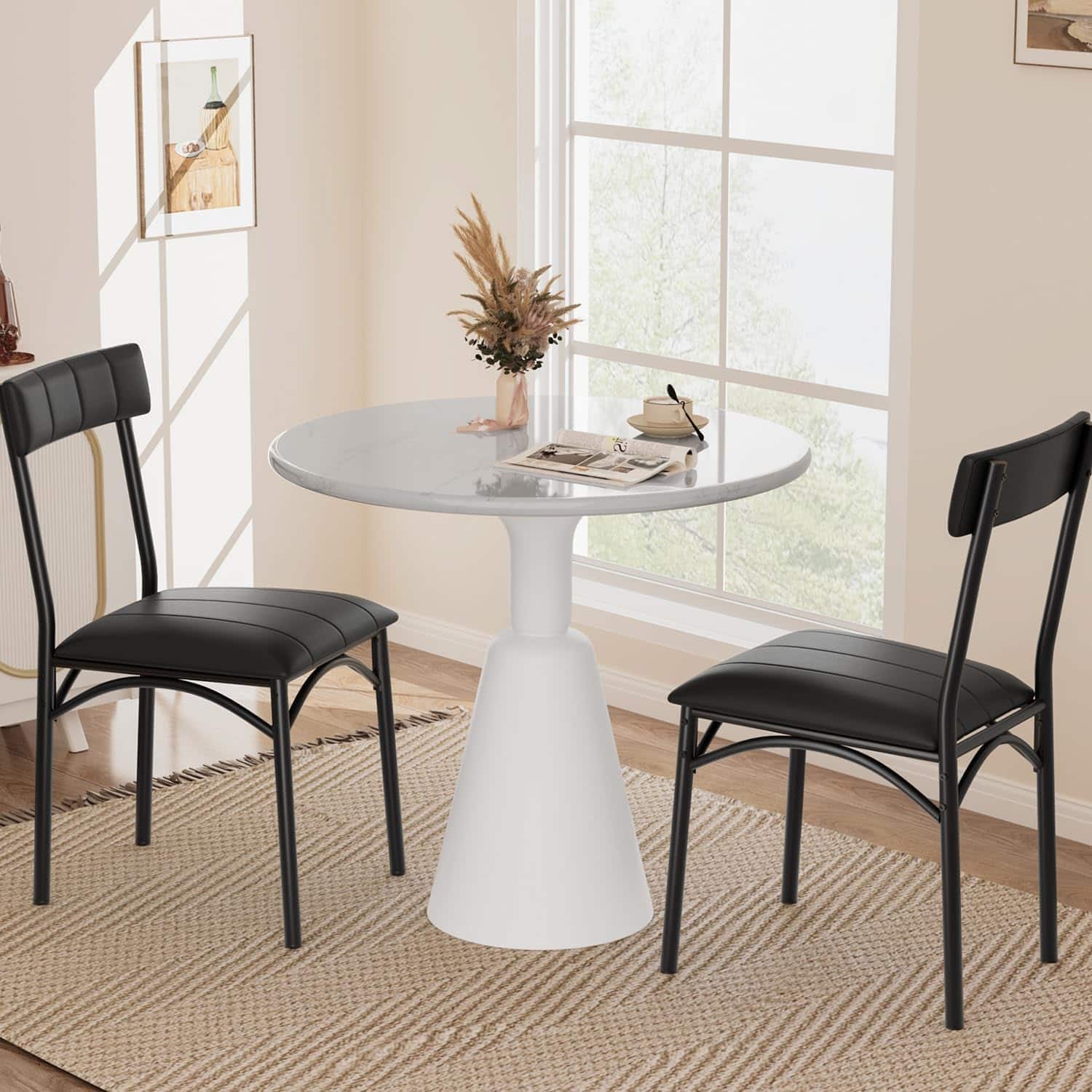 Jojoka - Kitchen Table Dining Chairs Set of 2 Upholstered Dining Chairs for Dining Room, Home Office, Living Room - Multiple colors