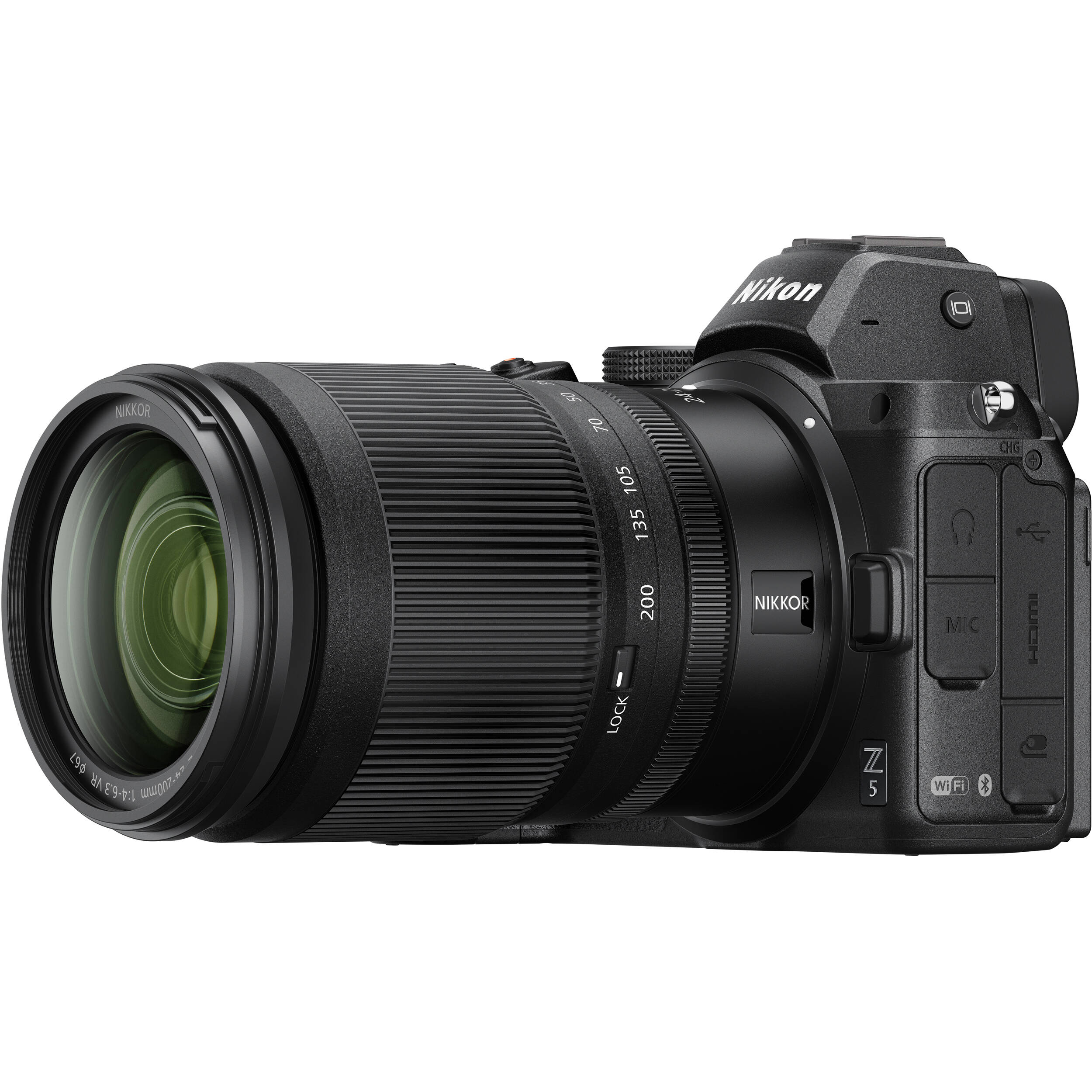 Nikon NIKKOR 194 A VA saug 9- S 70 105 135 200 LOCK T NIKKOR Z 5 MIC 3 Wi Fi CHG