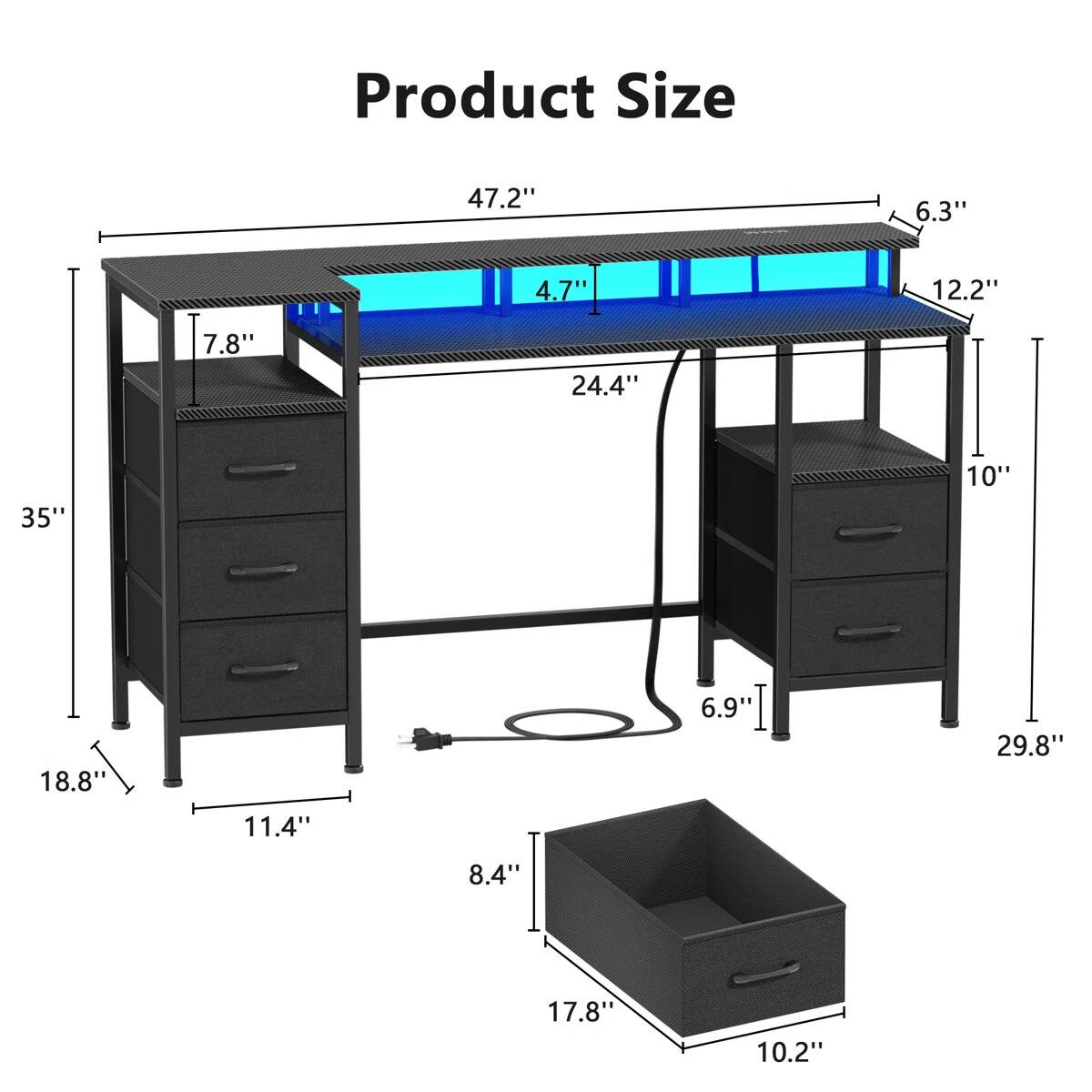 Product Size: 47.2" x 6.3" x 4.7" x 12.2" x 7.8" x 24.4" x 35" x 10" x 18.8" x 6.9" x 29.8" x 11.4" x 8.4" x 17.8" x 10.2"