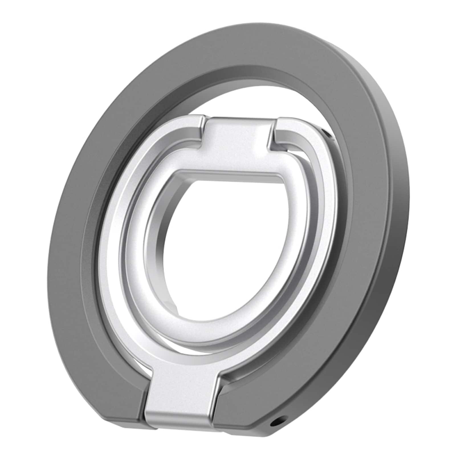 UUCOVER - Magnetic Ring Holder Dual-Side Magnets Gym Phone Ring Grip Rotating Kickstand Compatible with MagSafe Magnetic Car Mount - Gray