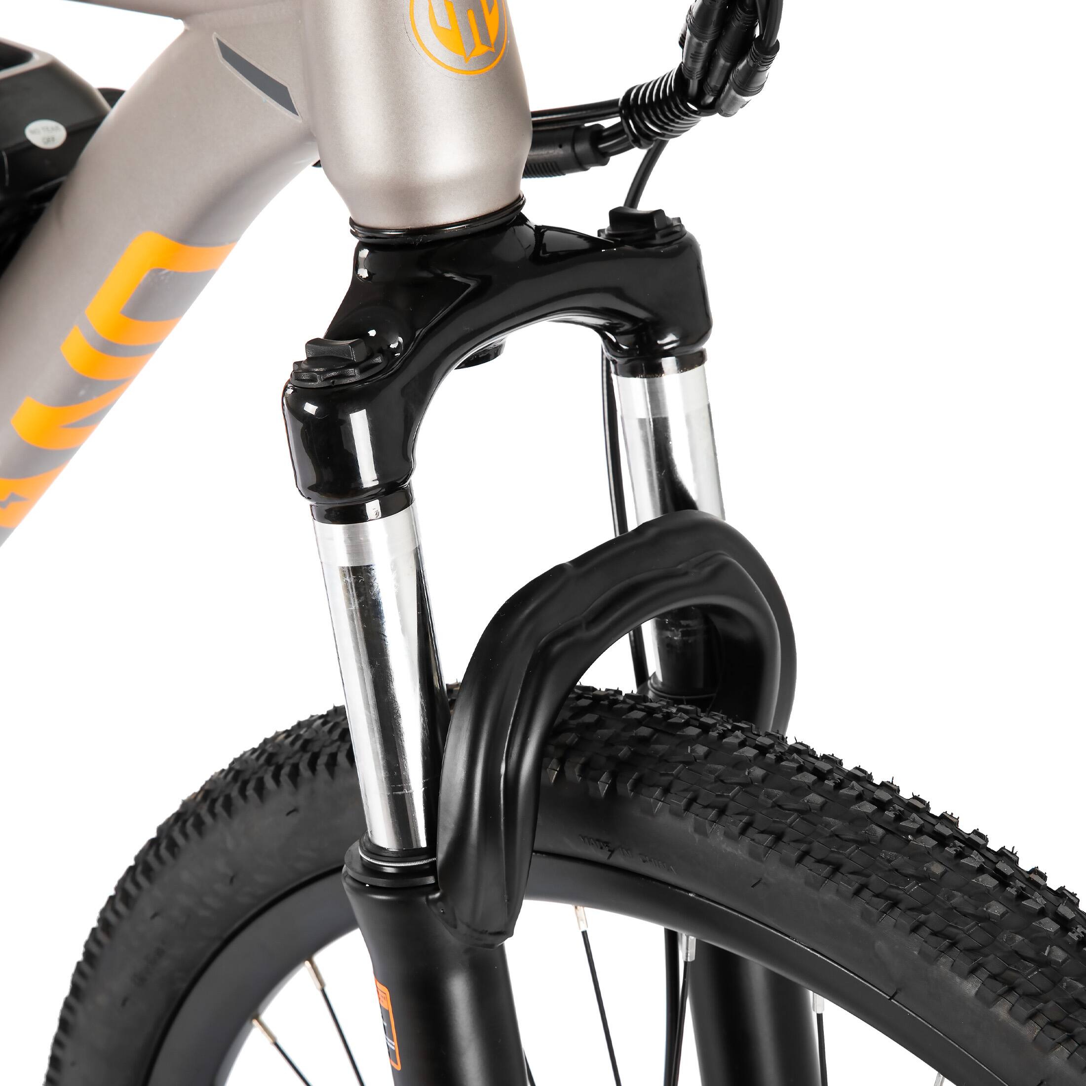 Alt View 7. HILAND - HILAND Monarch 26" Electric Mountain Bike for Adults, 500W Motor 20MPH Ebike, Shimano 7-Speed, Removable Battery, Gray - Gray.