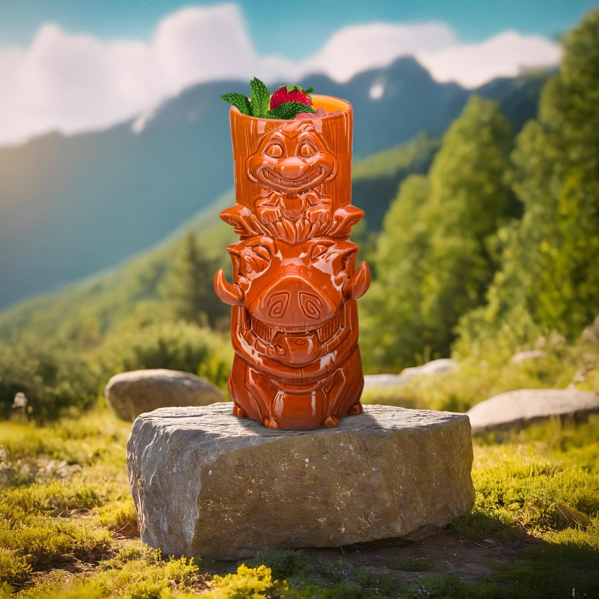 Alt View 10. Disney - Geeki Tikis Disney The Lion King Timon and Pumbaa Ceramic Mug | Holds 28 Ounces - Brown.