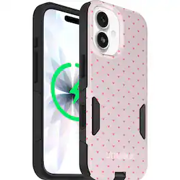 OtterBox - Artist Edition MagSafe Commuter Series Case for iPhone 17 - Love is in the Air Hearts