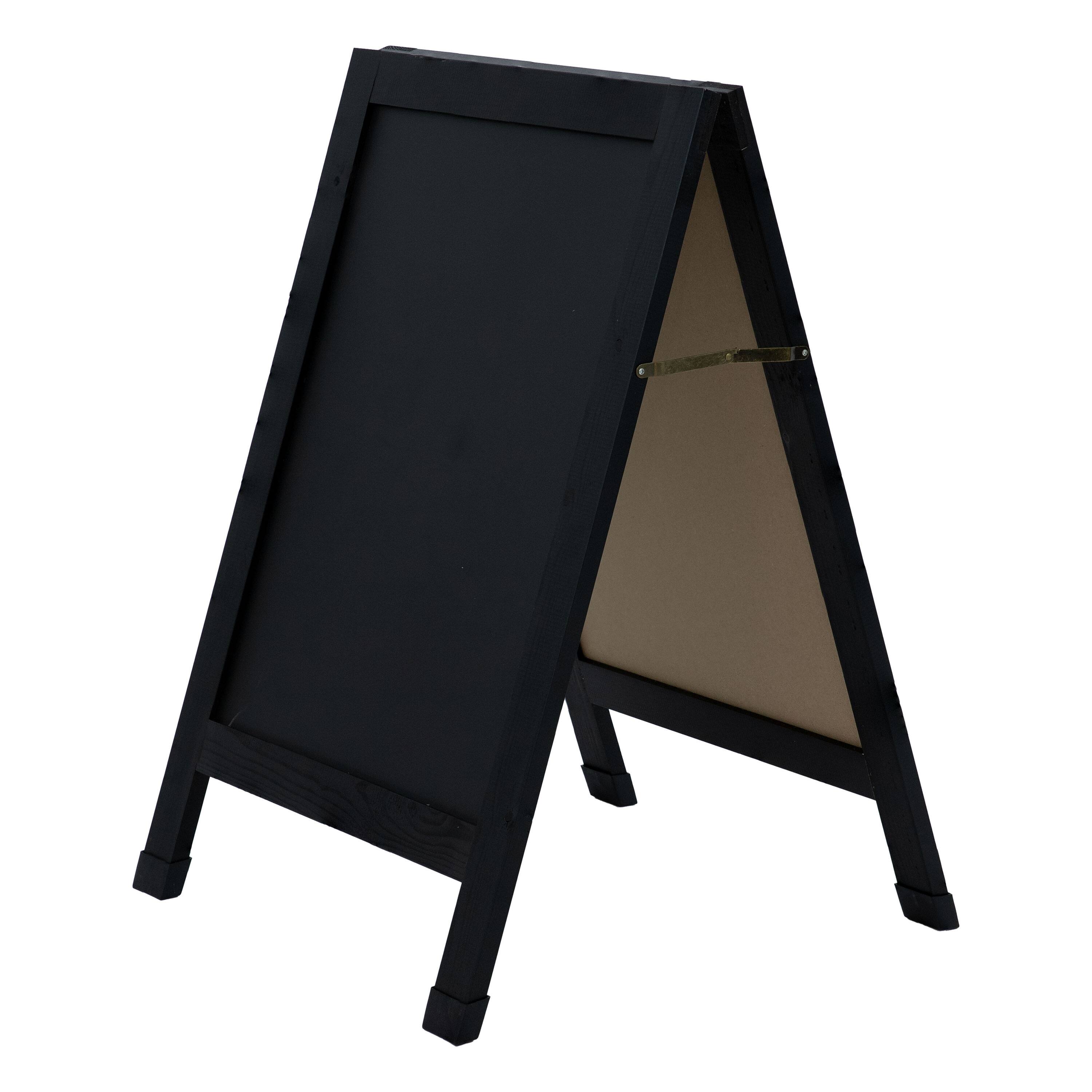 Alt View 3. Sunnydaze - 40" x 20" Chalkboard with Chalk and Eraser - Black.