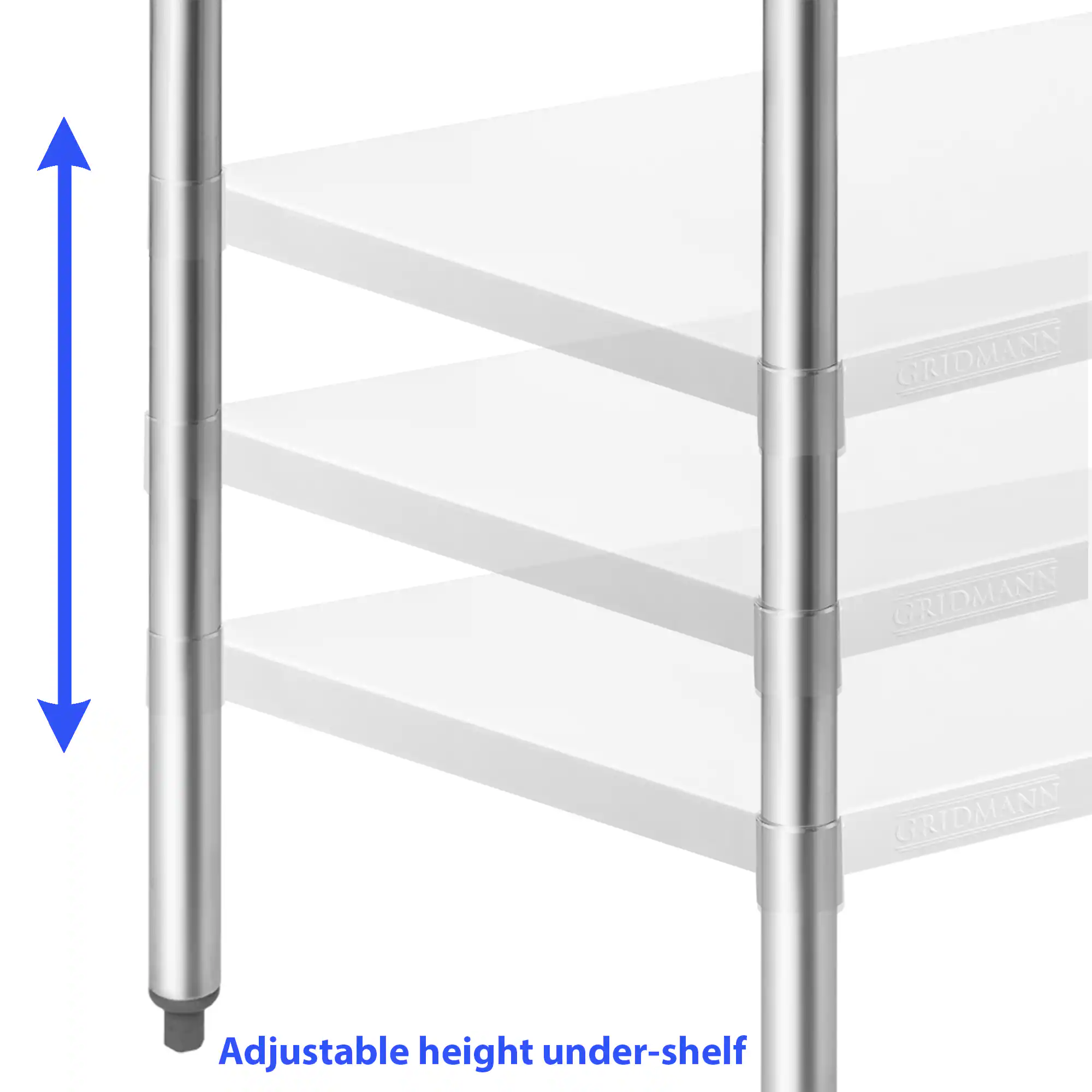 GRIDMANN Adjustable height under-shelf