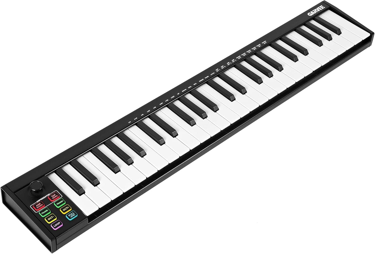 GARVEE - 49-Key USB MIDI Controller:Professional mobile setup with pads,knobs&OLED-ideal compact footprint for production