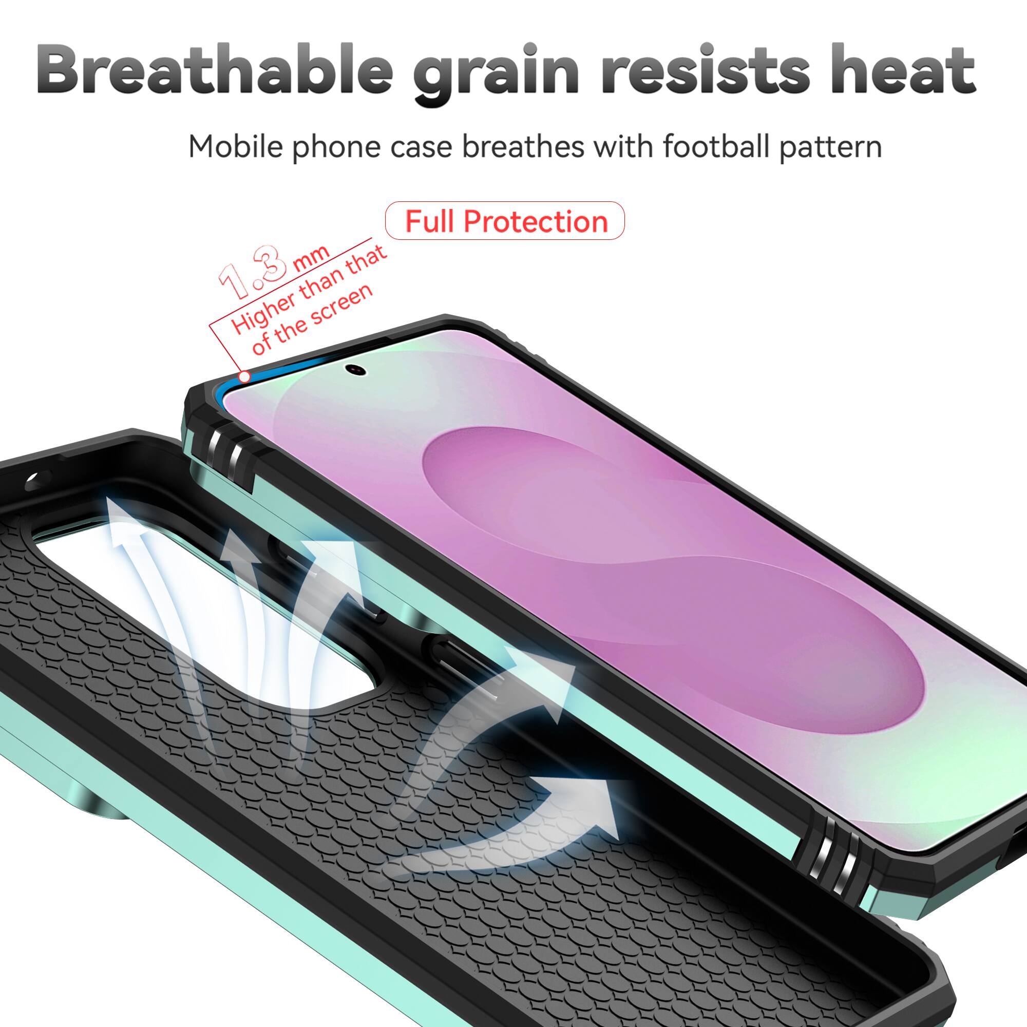 Breathable grain resists heat  
Mobile phone case breathes with football pattern  
Full Protection  
1.3 mm higher than that of the screen