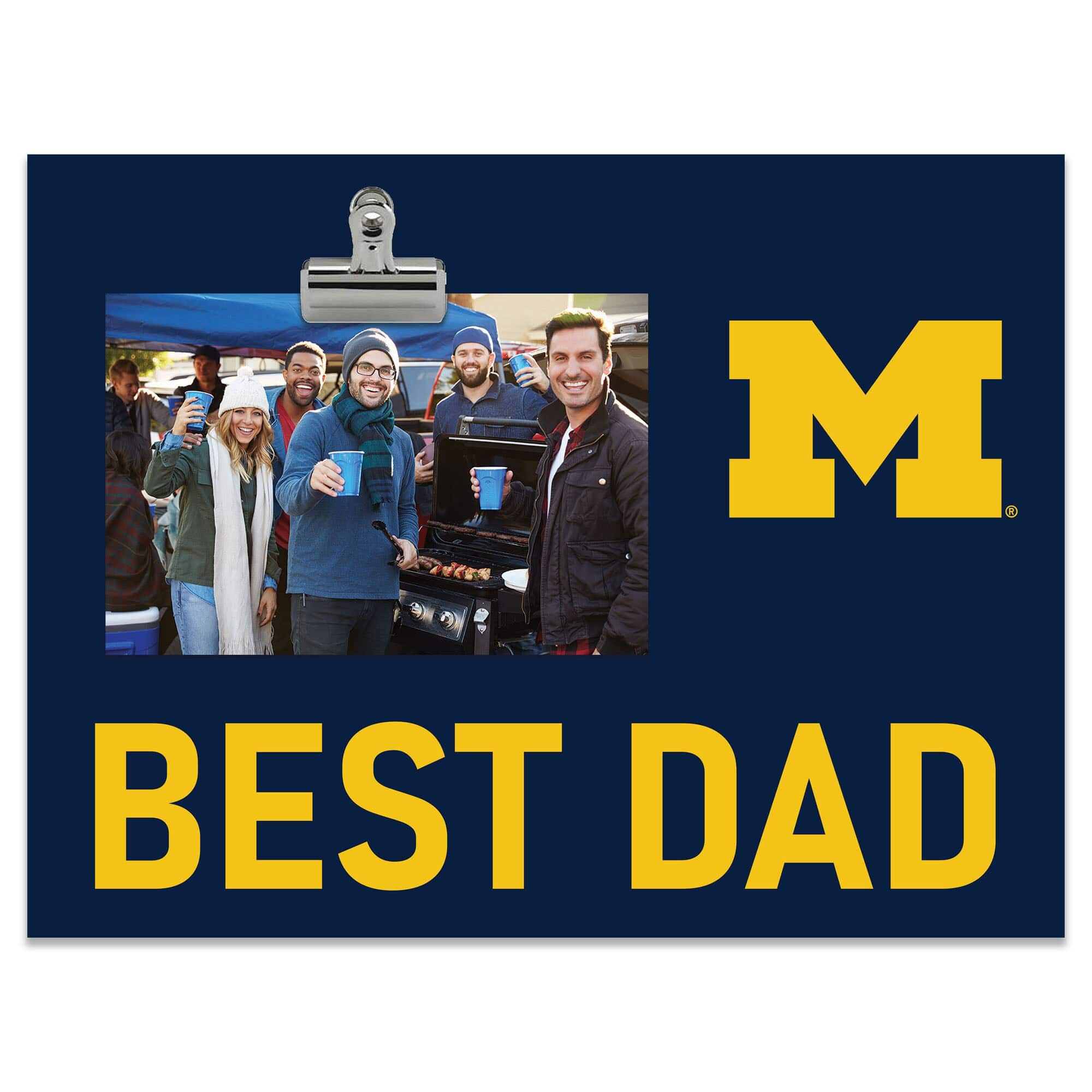 Fan Creations - Michigan Wolverines 8" x 10.5" Briteline Best Dad Clip Frame - Multicolor