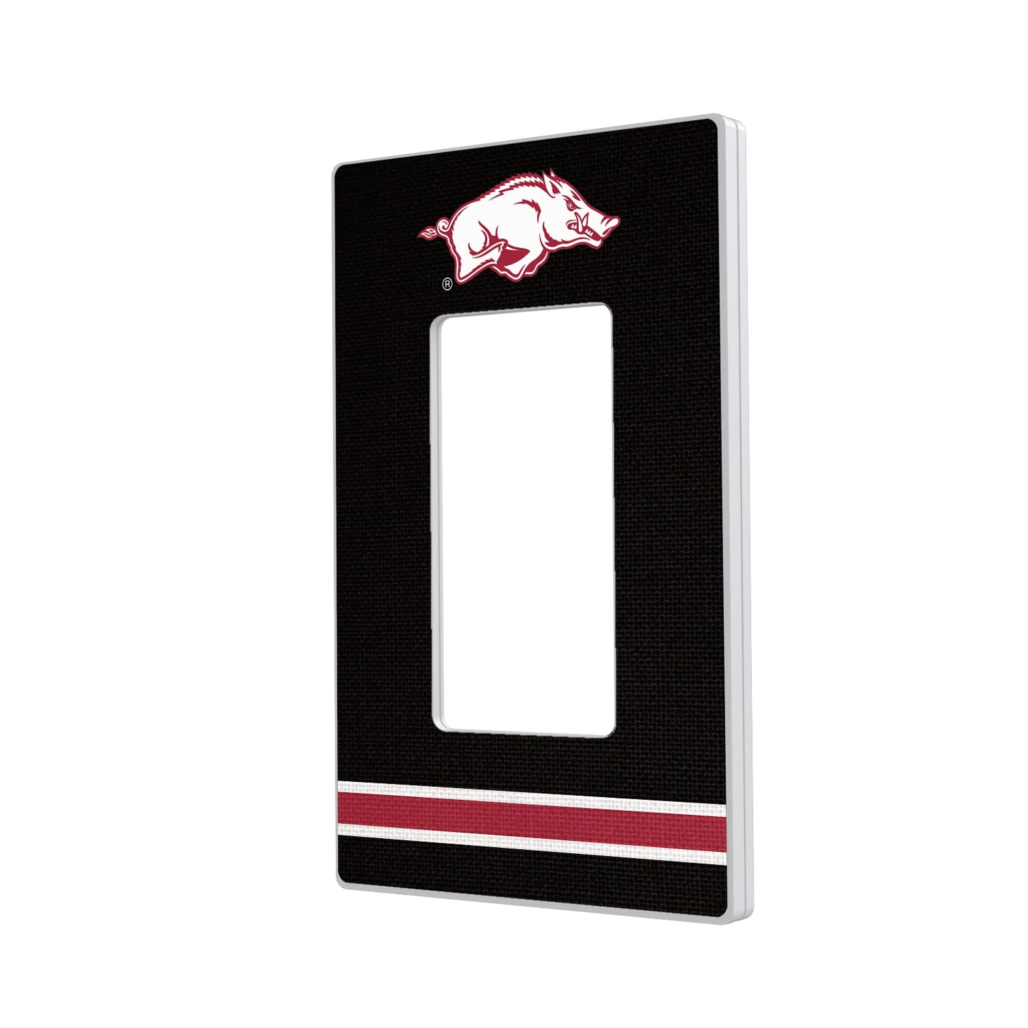 Keyscaper - Arkansas Razorbacks Stripe Design Single Rocker Light Switch Plate - Multicolor