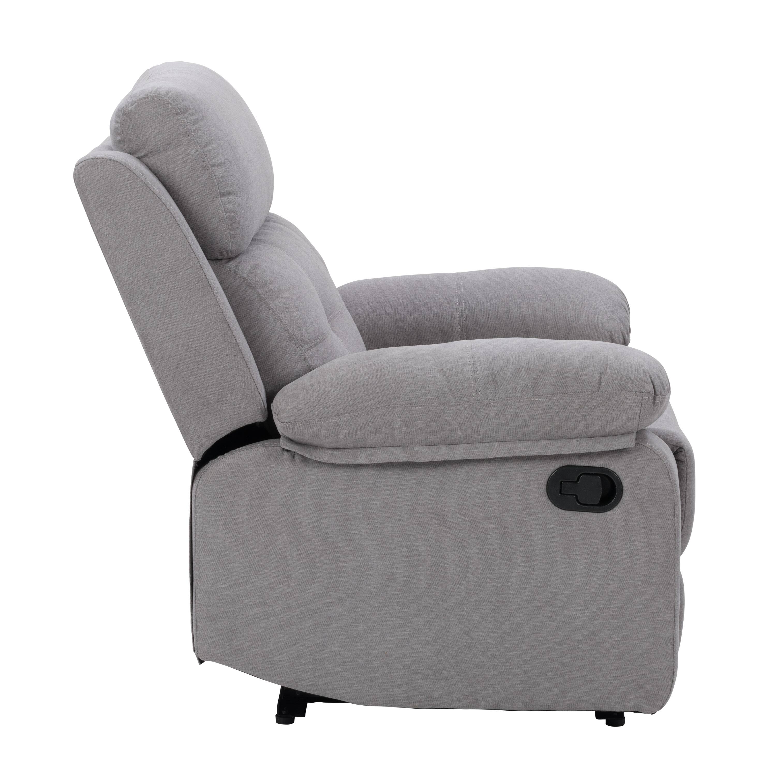 Alt View 13. CorLiving - Oren Manual Recliner - Light Grey.