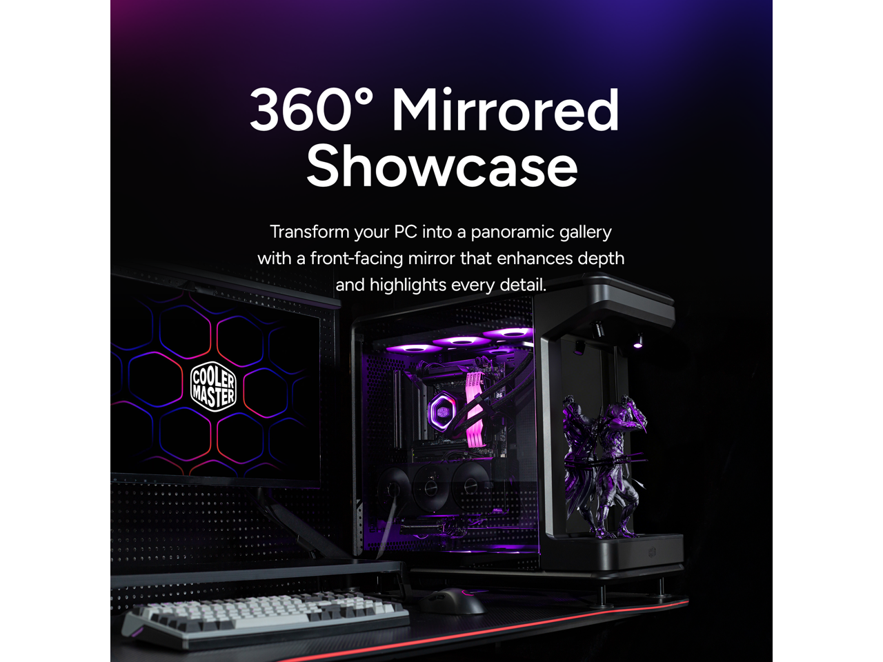 360° Mirrored Showcase

Transform your PC into a panoramic gallery with a front-facing mirror that enhances depth and highlights every detail.

COOLER MASTER
