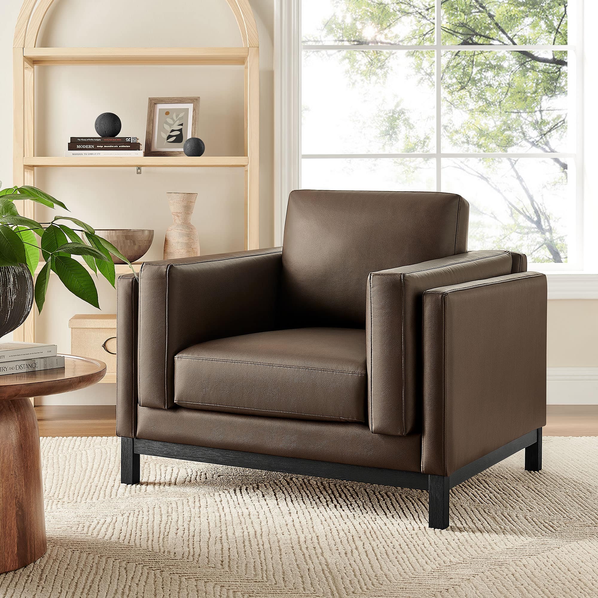 Modway - Roscoe Upholstered Armchair - Espresso