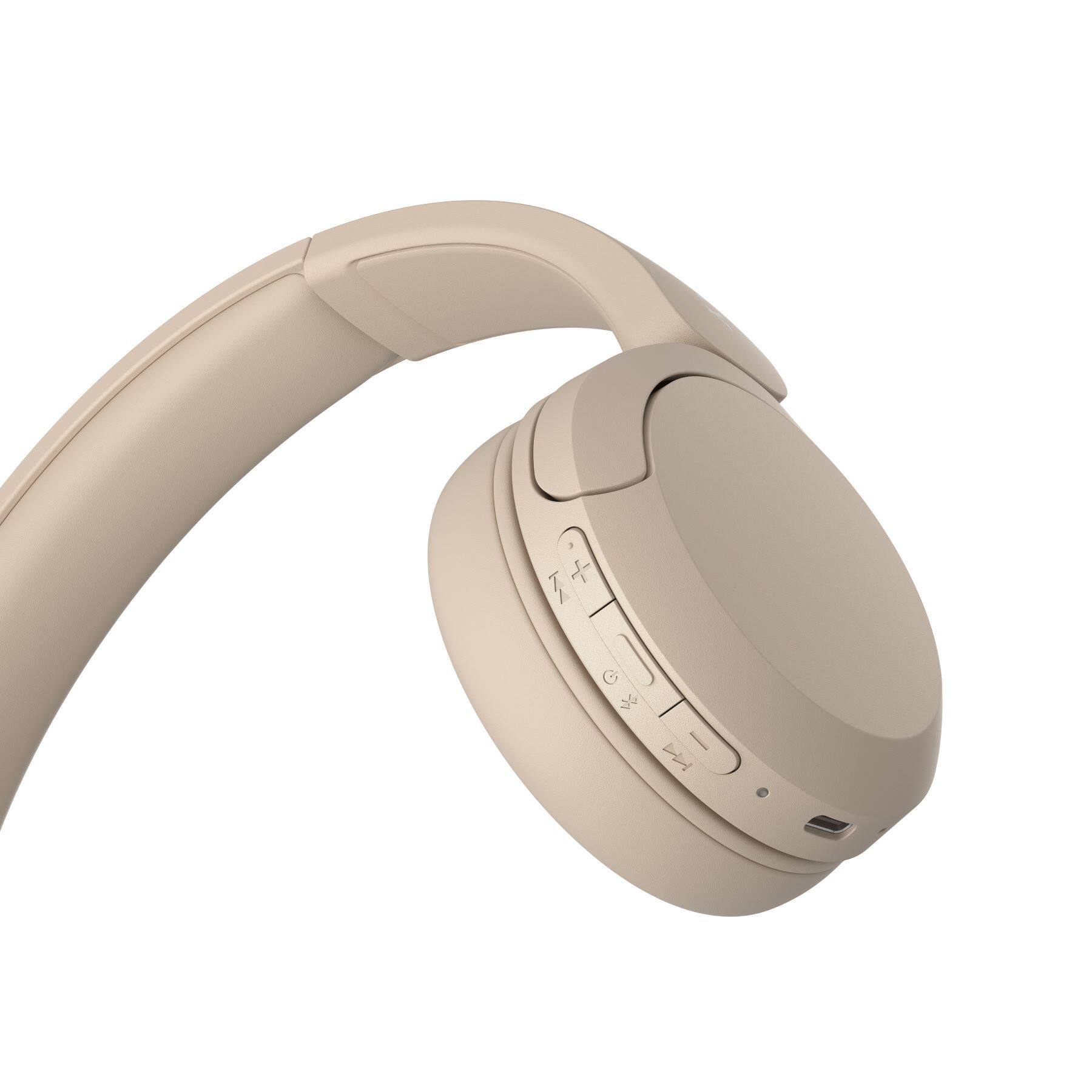 Angle. Sony - WH-CH520 Wireless Headphone with Microphone - Cappuccino.