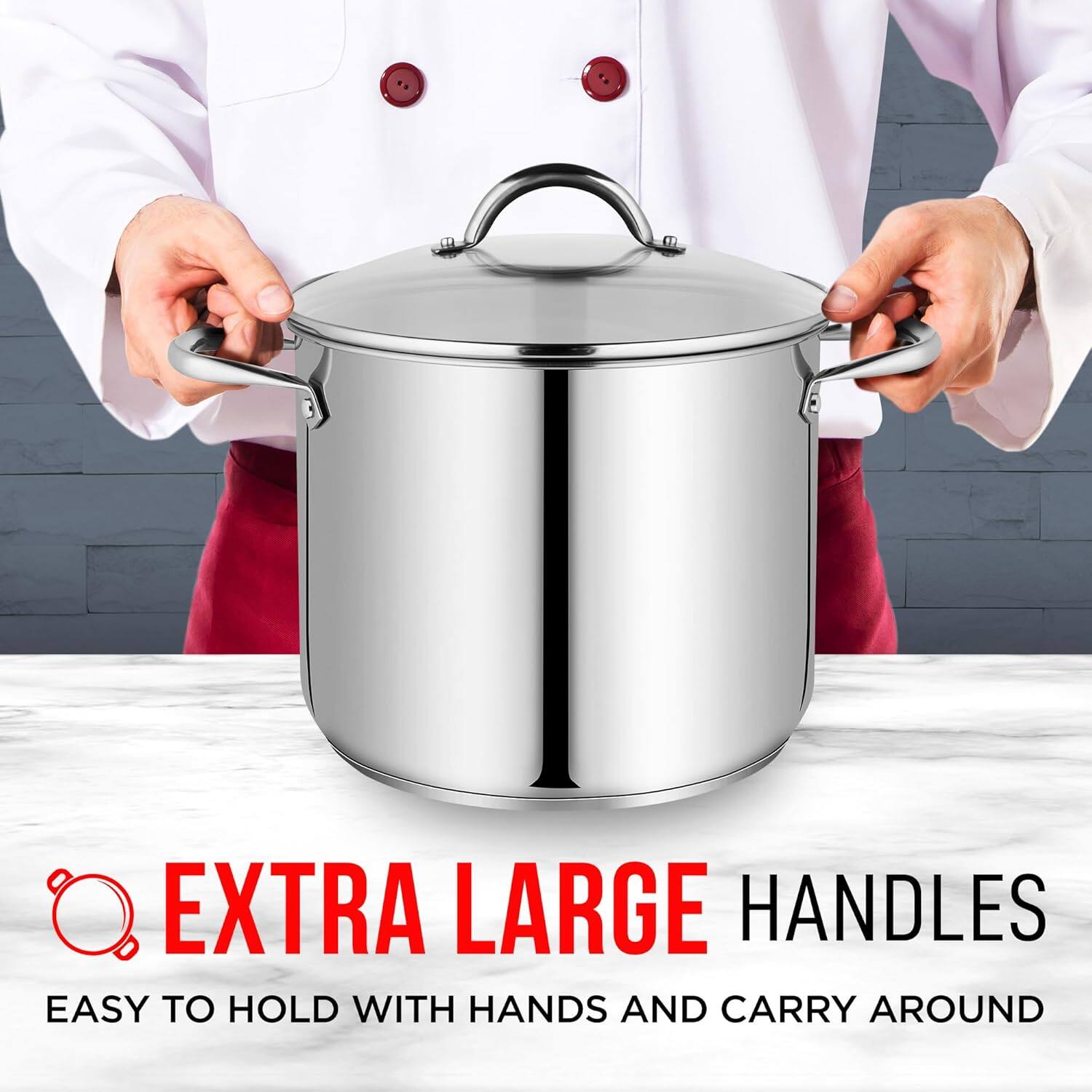 EXTRA LARGE HANDLES  
EASY TO HOLD WITH HANDS AND CARRY AROUND
